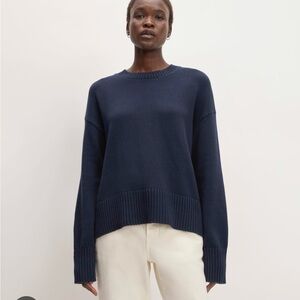 Soft Cotton Square Crew Sweater